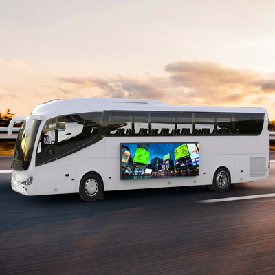 Signage conduzido móvel de Digitas da propaganda da exposição IP66 no ônibus
