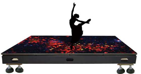 A tela fina completa Dance Floor do diodo emissor de luz da cor SMD iluminou o protectiuon IP66