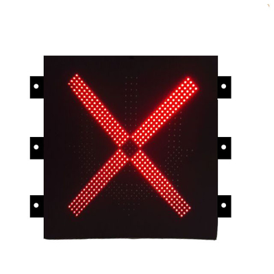 O diodo emissor de luz Lane Control de NTCIP assina o sinal de segurança verde transversal vermelho da seta