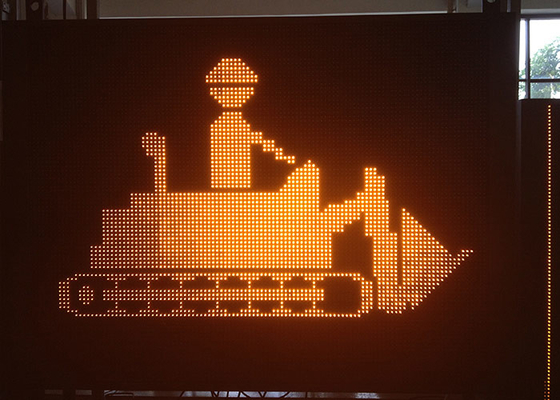 Mensagem dinâmica monocromática das exposições de mensagem do diodo emissor de luz dos sinais de tráfego de P20 VMS